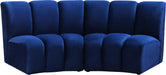 Infinity Navy Velvet 2pc. Modular Sectional image