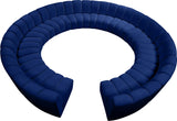 Infinity Navy Velvet 12pc. Modular Sectional