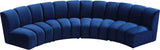 Infinity Navy Velvet 4pc. Modular Sectional