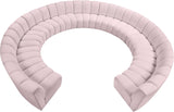 Infinity Pink Velvet 11pc. Modular Sectional