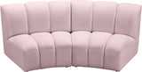 Infinity Pink Velvet 2pc. Modular Sectional