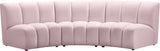 Infinity Pink Velvet 3pc. Modular Sectional