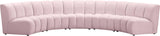 Infinity Pink Velvet 5pc. Modular Sectional