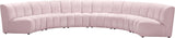 Infinity Pink Velvet 6pc. Modular Sectional