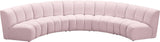 Infinity Pink Velvet 5pc. Modular Sectional
