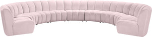 Infinity Pink Velvet 9pc. Modular Sectional image