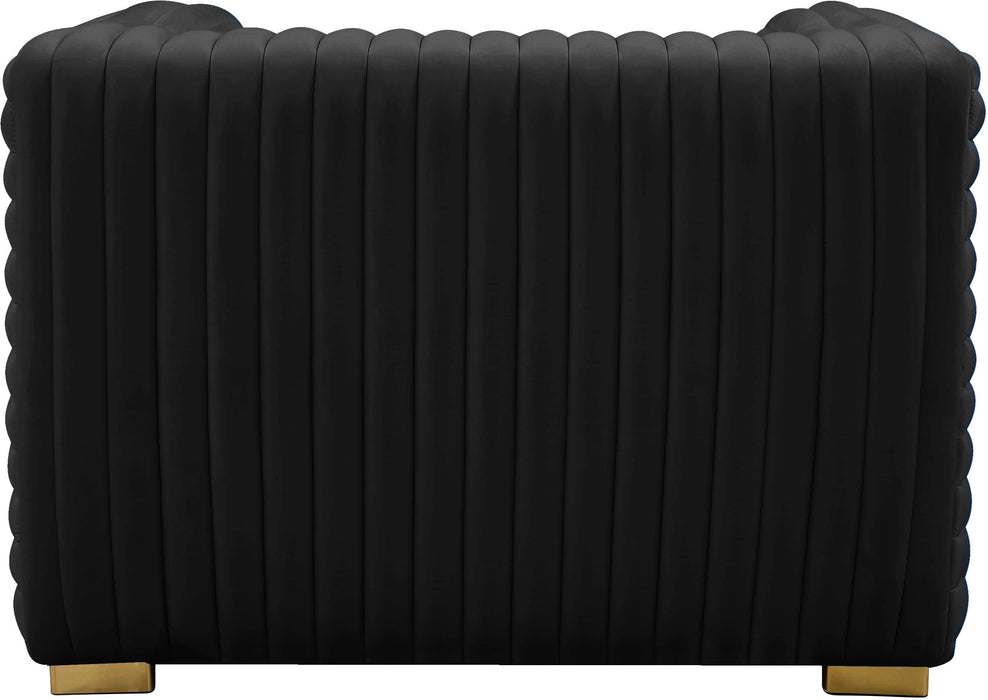 Ravish Black Velvet Chair