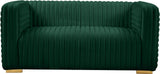 Ravish Green Velvet Loveseat