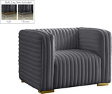 Ravish Grey Velvet Chair