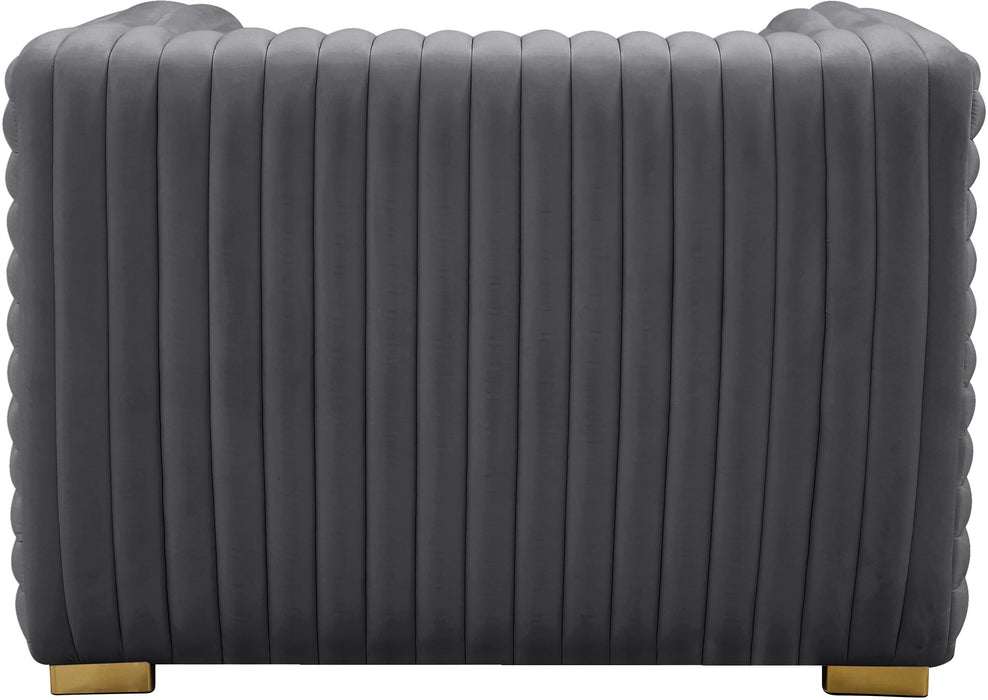 Ravish Grey Velvet Chair