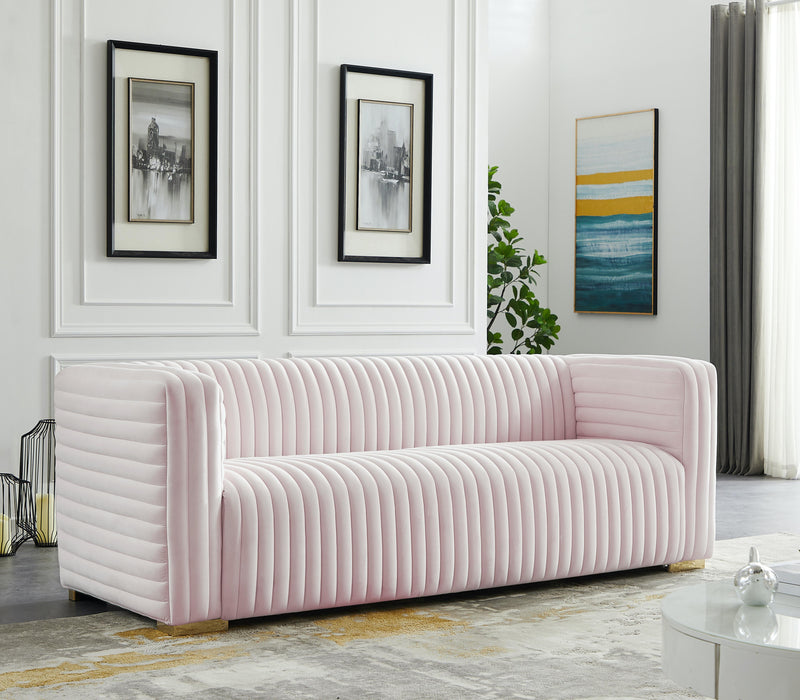 Ravish Pink Velvet Sofa