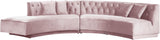 Kenzi Pink Velvet 2pc. Sectional
