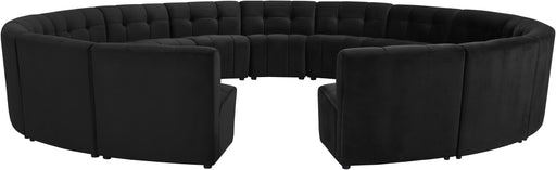 Limitless Black Velvet 15pc. Modular Sectional image