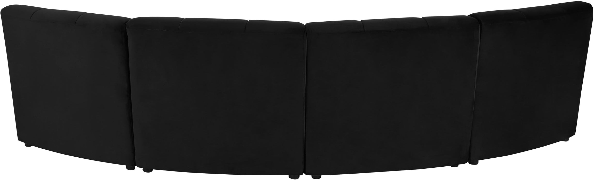 Limitless Black Velvet 4pc. Modular Sectional