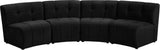Limitless Black Velvet 4pc. Modular Sectional