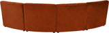 Limitless Cognac Velvet 4pc. Modular Sectional