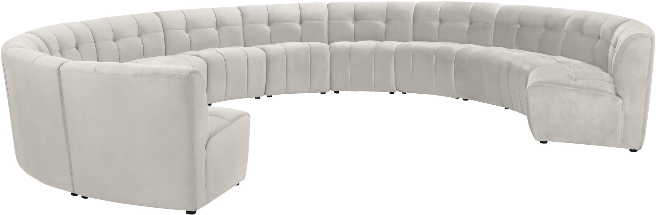 Limitless Cream Velvet 12pc. Modular Sectional