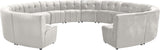 Limitless Cream Velvet 14pc. Modular Sectional