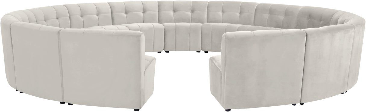 Limitless Cream Velvet 15pc. Modular Sectional