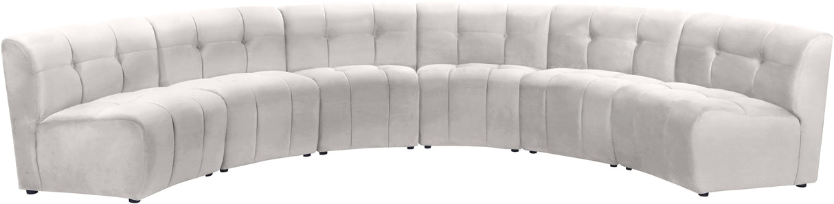 Limitless Cream Velvet 6pc. Modular Sectional