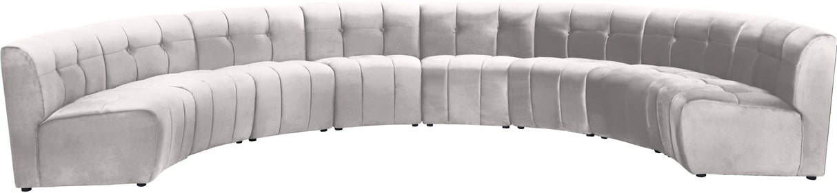 Limitless Cream Velvet 8pc. Modular Sectional