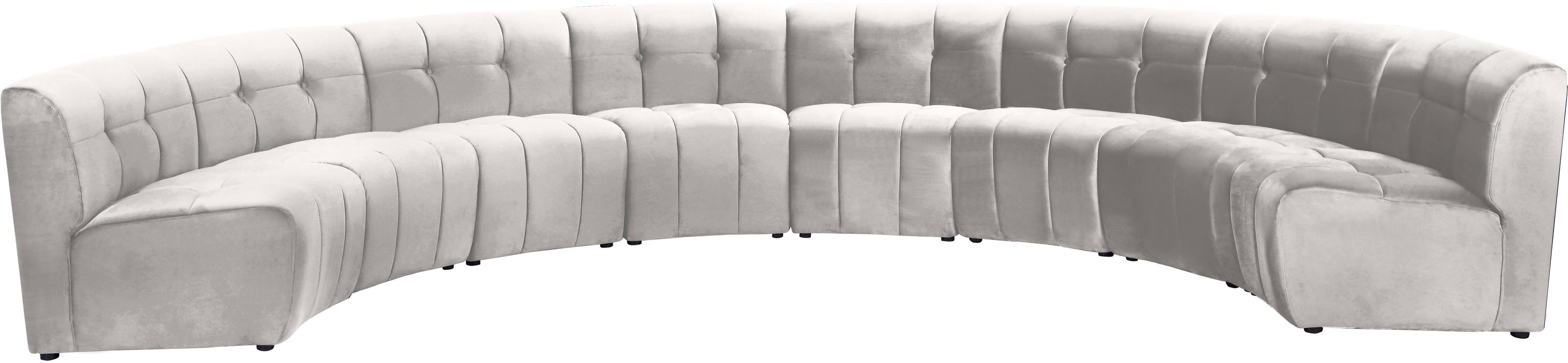 Limitless Cream Velvet 8pc. Modular Sectional image