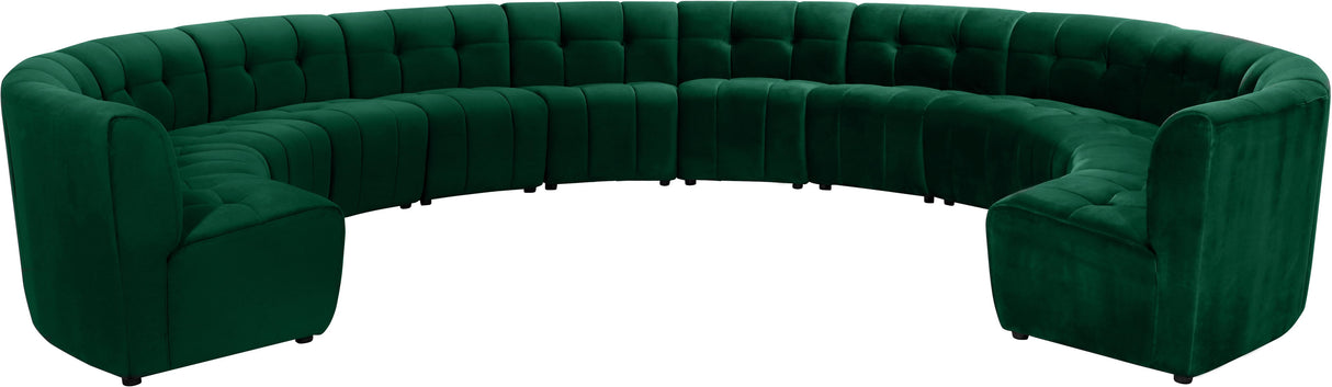 Limitless Green Velvet 12pc. Modular Sectional