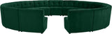 Limitless Green Velvet 15pc. Modular Sectional