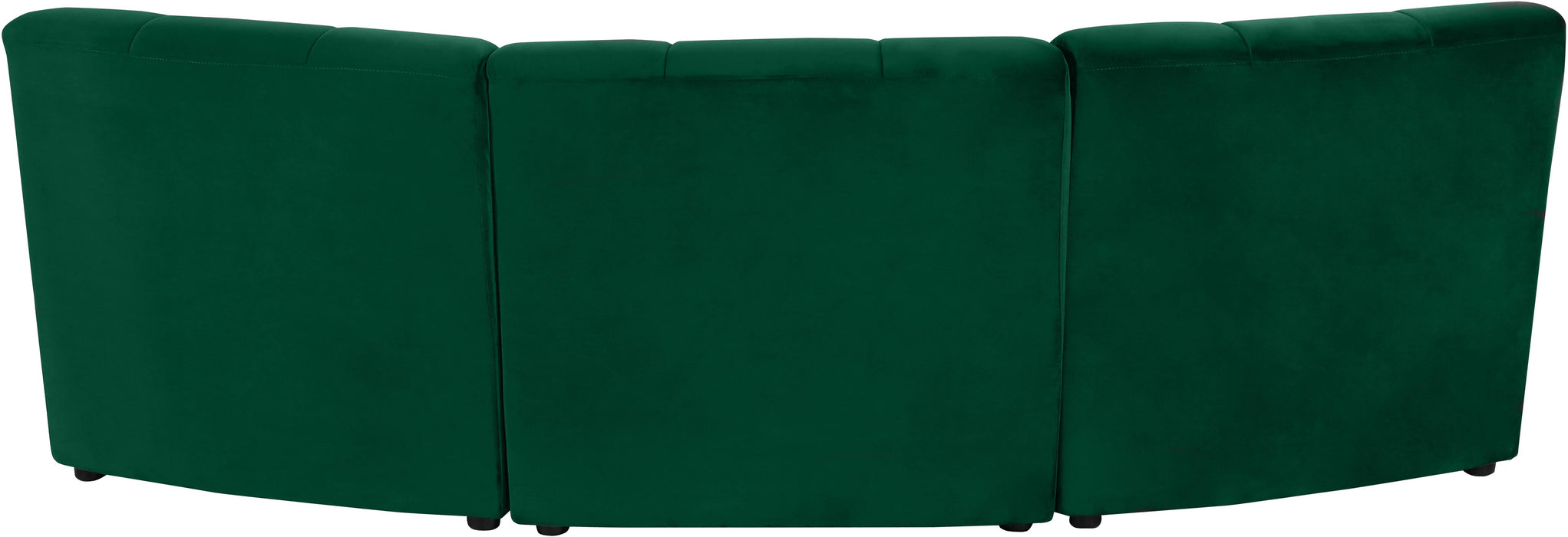 Limitless Green Velvet 3pc. Modular Sectional