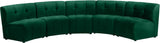 Limitless Green Velvet 5pc. Modular Sectional
