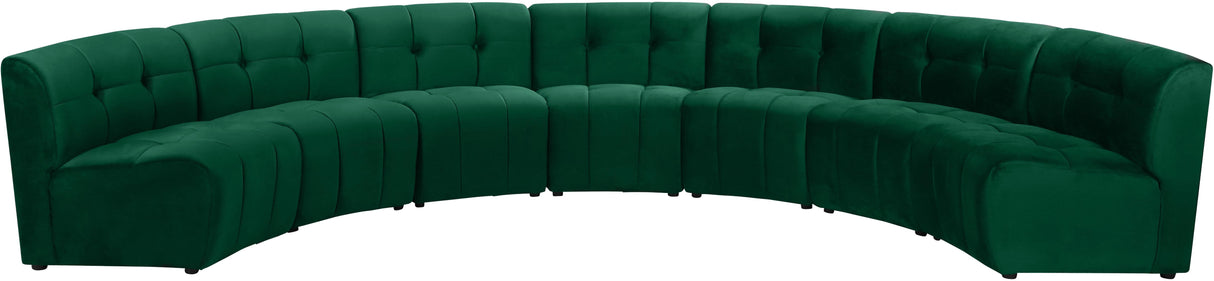 Limitless Green Velvet 7pc. Modular Sectional