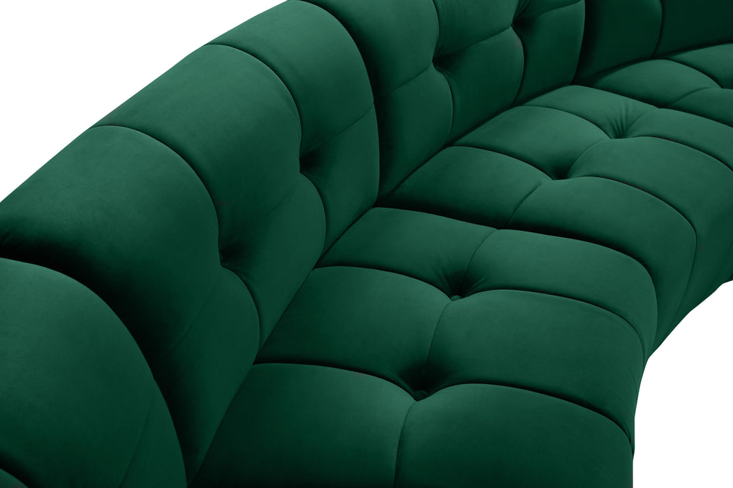 Limitless Green Velvet 6pc. Modular Sectional