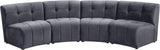 Limitless Grey Velvet 4pc. Modular Sectional