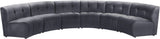 Limitless Grey Velvet 6pc. Modular Sectional