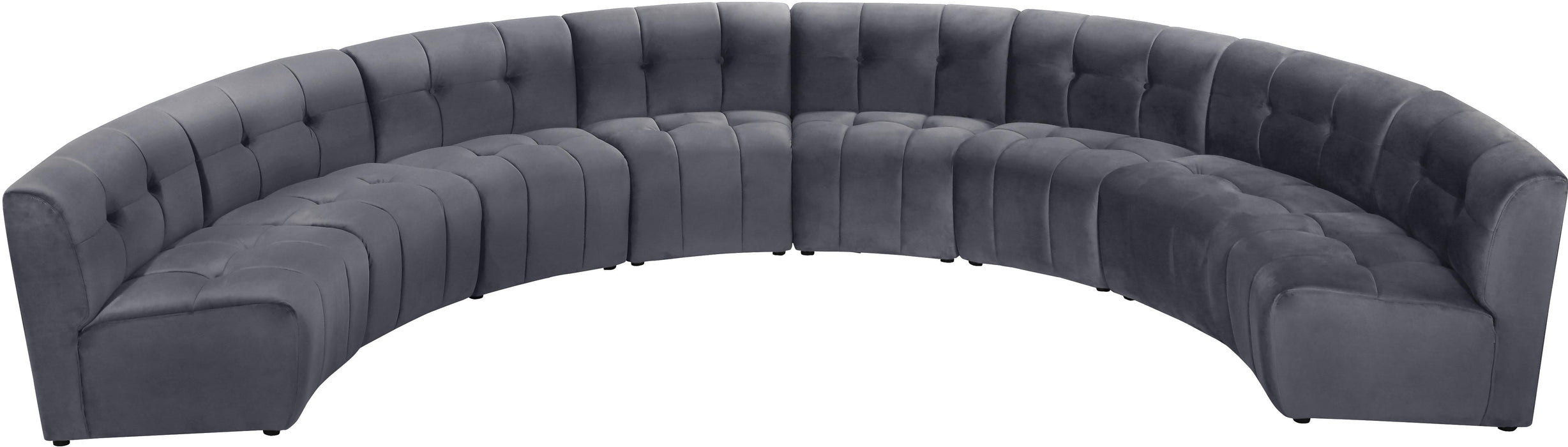 Limitless Grey Velvet 8pc. Modular Sectional