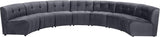 Limitless Grey Velvet 7pc. Modular Sectional