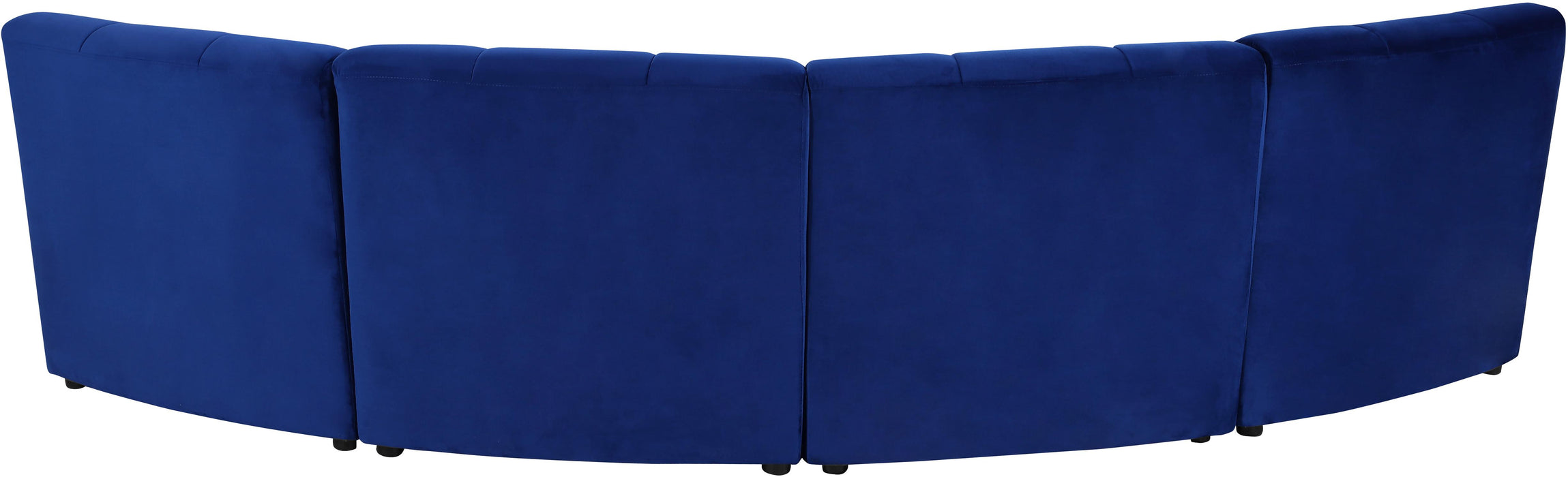 Limitless Navy Velvet 4pc. Modular Sectional