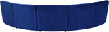 Limitless Navy Velvet 5pc. Modular Sectional