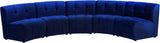 Limitless Navy Velvet 5pc. Modular Sectional