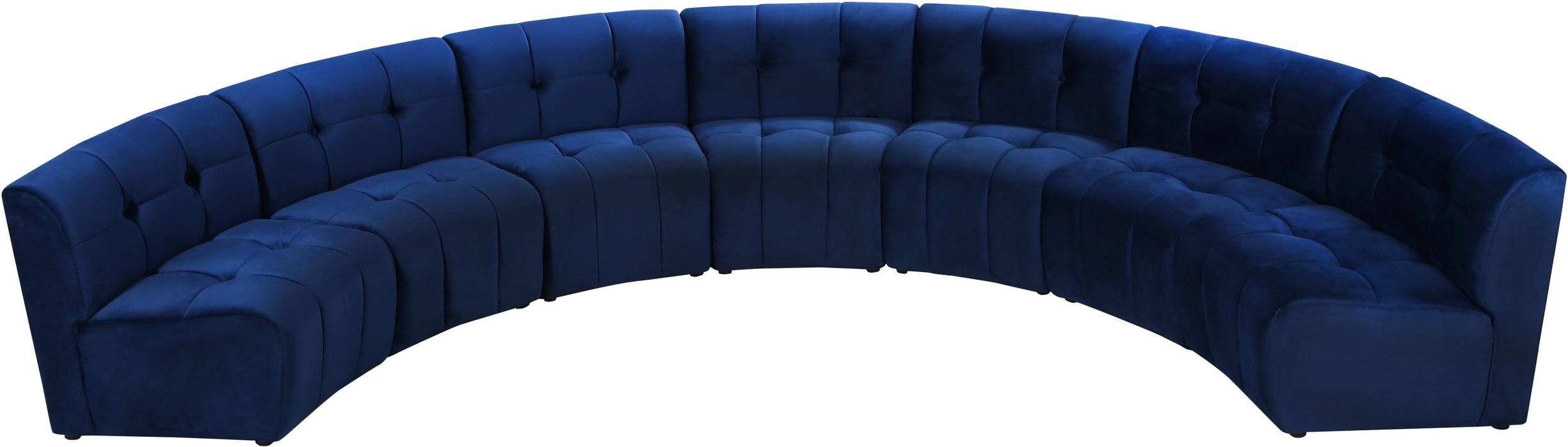 Limitless Navy Velvet 7pc. Modular Sectional