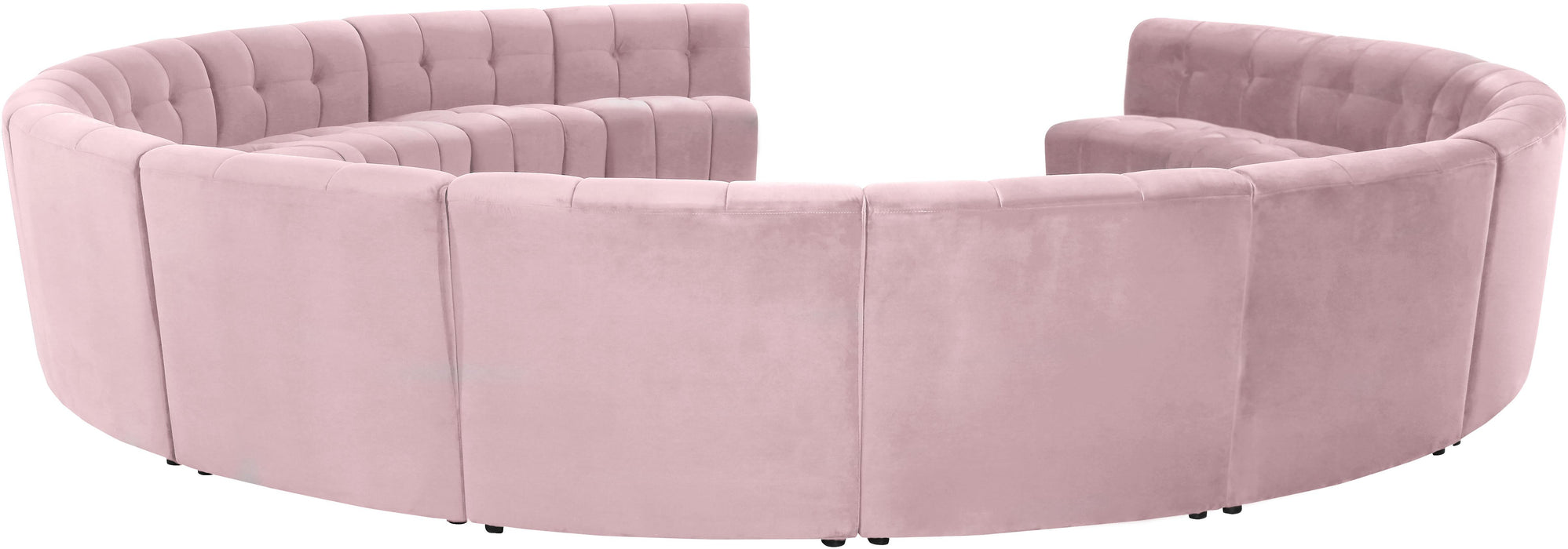 Limitless Pink Velvet 14pc. Modular Sectional