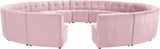 Limitless Pink Velvet 15pc. Modular Sectional