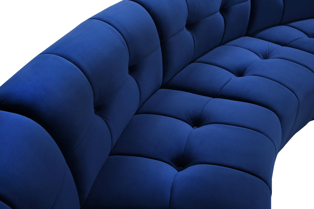 Limitless Navy Velvet 7pc. Modular Sectional