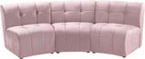 Limitless Pink Velvet 3pc. Modular Sectional