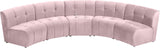 Limitless Pink Velvet 5pc. Modular Sectional