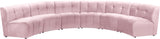 Limitless Pink Velvet 6pc. Modular Sectional