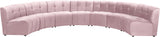 Limitless Pink Velvet 7pc. Modular Sectional