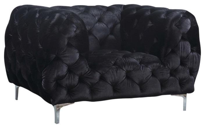 Mercer Black Velvet Chair image