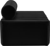 Melody Black Velvet Loveseat