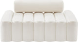 Melody Cream Velvet Loveseat